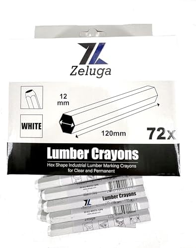 Zeluga 4.7in. x 0.47in. Hex Shape Industrial Lumber Marking Crayons - Image 3