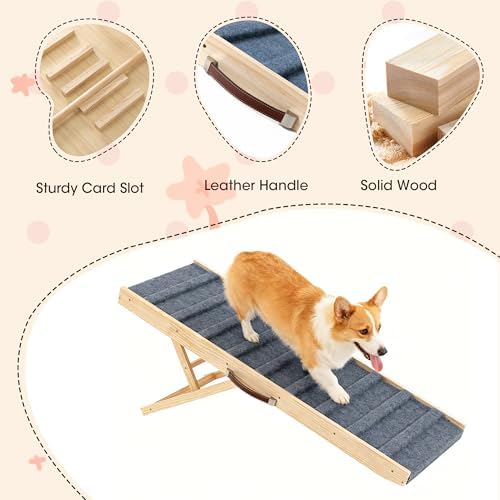 Dog Ramp for Bed, 51.2" Pet Ramp for Small & Large Dogs - Image 3