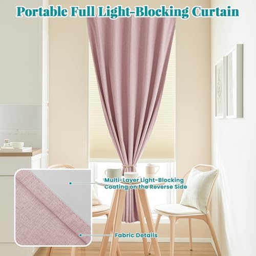 100% Blackout Self Adhesive Portable Curtains - Image 6