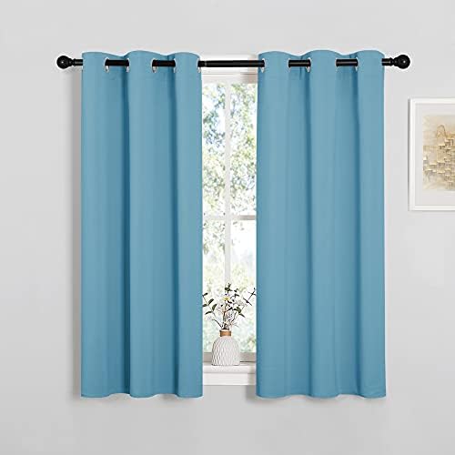 NICETOWN Thermal Insulated Curtains, Teal Blue, 34 by 45in - Image 2