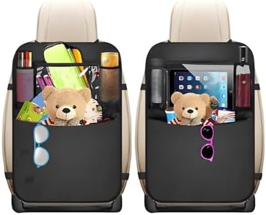 2PCS Car Backseat Organizer, Oxford Car Back Seat Protecter Kick Mat by Unknown