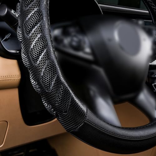 Flying Banner car Steering Wheel Cover Faux Leather Massage Universal fit 3D - Image 3