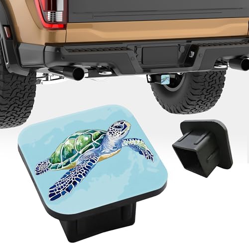 Hitch Receiver Cover 2" Watercolor Sea Turtle Trailer Hitch Cover Tube Cap - Image 5