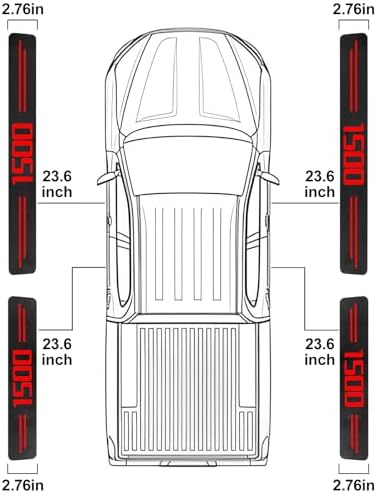 Door Sill Protectors for RAM 1500 & Silverado 1500, Carbon Fiber Leather - Image 5