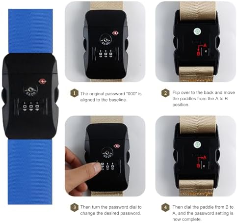 Veki Travel Luggage Straps for Suitcases, TSA Approved - Image 4