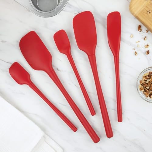Tovolo Flex Core 5 Piece Silicone Spatula Set Heat Resistant All Silicone - Image 3