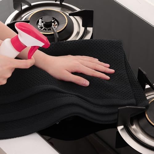 Homaxy 100% Cotton Oversized Waffle Weave Kitchen Towels 4-Pack - Image 5