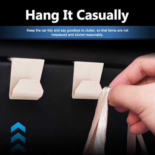 4 PCS Car Glove Box Hooks, Self-Adhesive Car Glove Box Hook Organizer, - Image 6