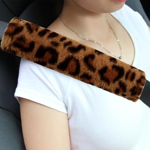 Amooca 2-Pack Soft Furry Universal Seatbelt Cover Car Shoulder Pad by Amooca