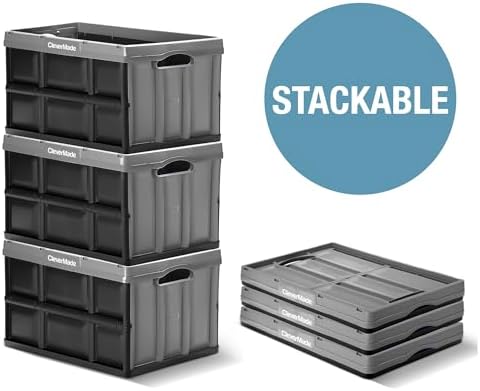 CleverMade Eco 62L Collapsible Storage Bin, 3 Pack - Image 6