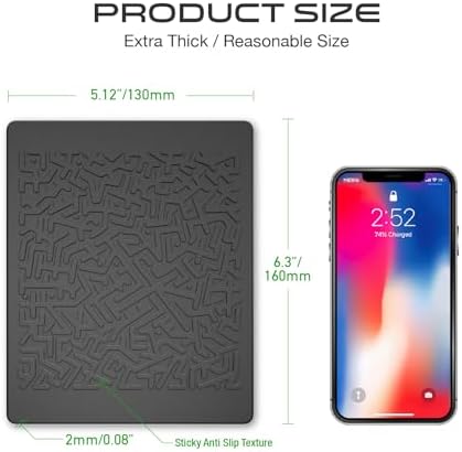 Car Dashboard Non Slip Mat, JIMISHA Anti Slip Pad, Anti Slide Sticky Dash Pad - Image 3