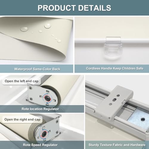 AOSKY Blackout Cordless Roller Shade - Image 5