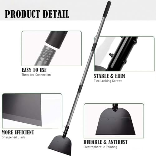 Gardenpal Flat Shovel, Snow Shovel, Ice Scraper, 54 inch Snow Ice Chopper - Image 2
