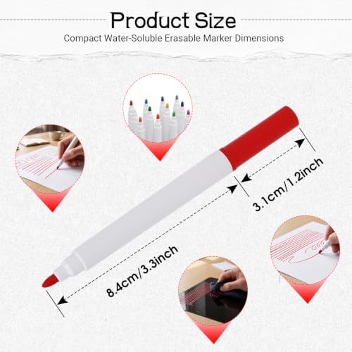 24 PCS Rose Liquid Chalk Markers, Fine Tip Neon Erasable Pens - Image 2