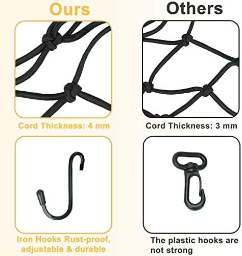 2-Pack Bungee Net Motorcycle Cargo Net - Image 3