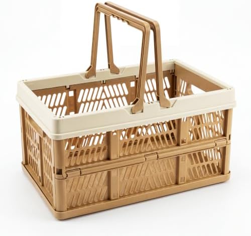 VALESKA 33L Collapsible Crate for storage, Plastic Milk Crate, 17inch by VALESKA