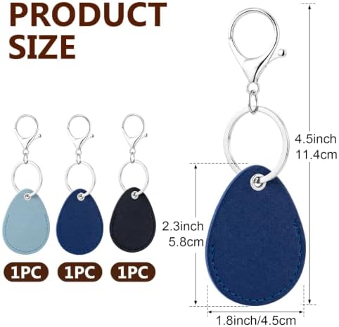 PAGOW 2.3x1.8in Key Fob Holder, PU Leather RFID Key Case Protector - Image 2