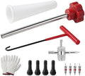 13PCS Tire Valve Stem Tool Kit Replacement Installation Set Red by Sandfren