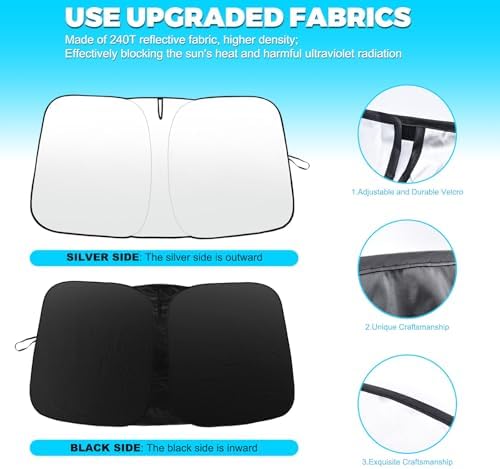 Foldable Front Windshield Sunshade fit - Image 3