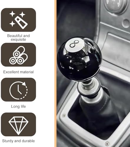 leechio Shift Knob Manual Gear, 8 Ball Billiard Round Smooth and Easy to Grip - Image 3