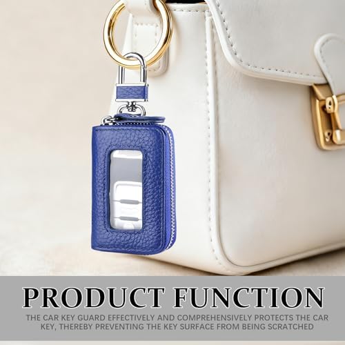 Car Key Case, PU Leather Auto Key Fob Cover, Car Smart Key Pouch - Image 3