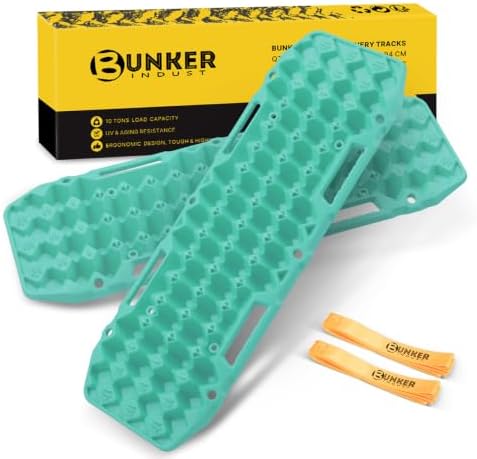 BUNKER INDUST Off-Road Traction Boards, Pair Recovery Tracks Traction Mat by BUNKERINDUST
