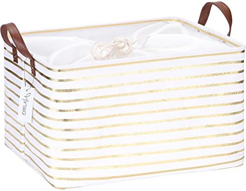 Hinwo 31L Large Canvas Storage Bin by Hinwo