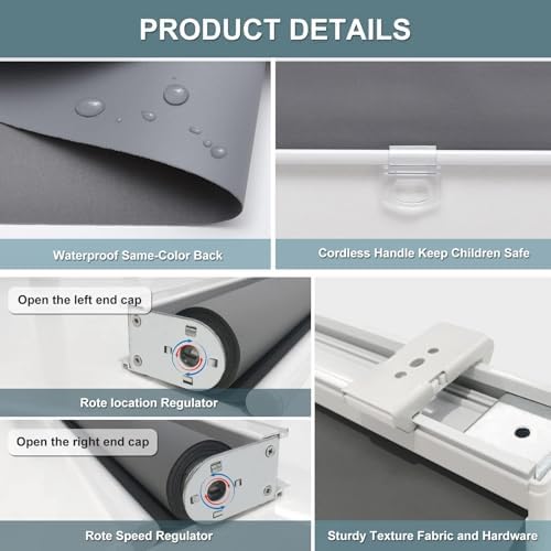 AOSKY Custom Blackout Cordless Roller Shade - Image 7