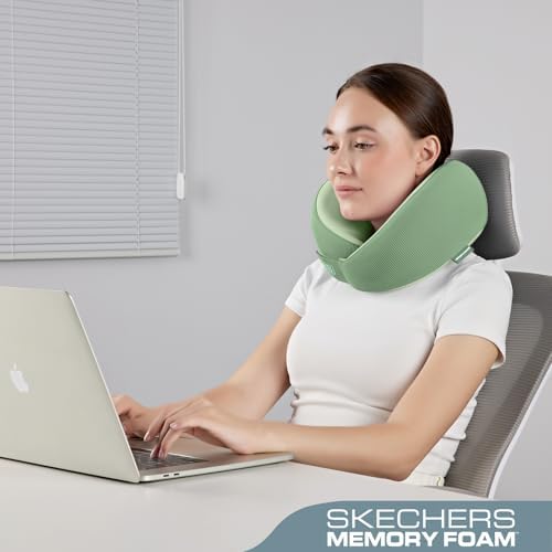 Skechers Memory Foam Neck Pillow, Comfortable & Breathable Travel Pillow - Image 4