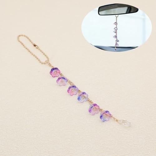 CASONA Glass Lily of The Valley Car Rearview Mirror Hanging Accessories - Image 5
