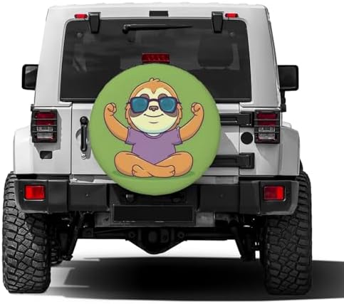Sloth Yoga Spare Tire Cover Dust-Proof Wheel Tire Cover Fit Trailer, SUV and - Image 2