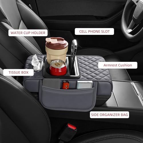 5 in 1 Nappa Leather Console Armrest Cover - Image 2