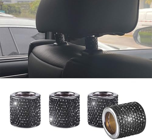 Riloer 4-Pack Car Headrest Collars, Car Seat Headrest Decoration, Rhinestone - Image 7