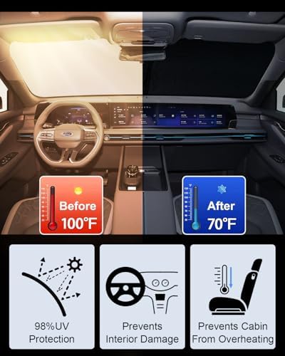 2026 Upgrade Foldable Front Windshield Sunshade fit - Image 2
