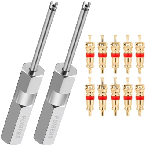 Valve Stem Removal Tools, 4.3 Inch Valve Core Removal Tool Set by PUIBERS