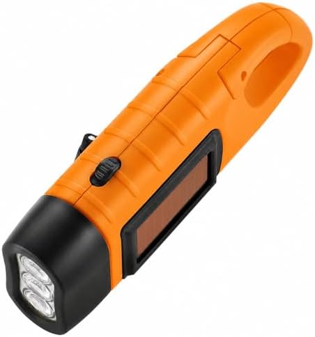 Simpeak 2-Pack Hand Crank Solar Powered Flashlight, Emergency Rechargeable LED - Image 4