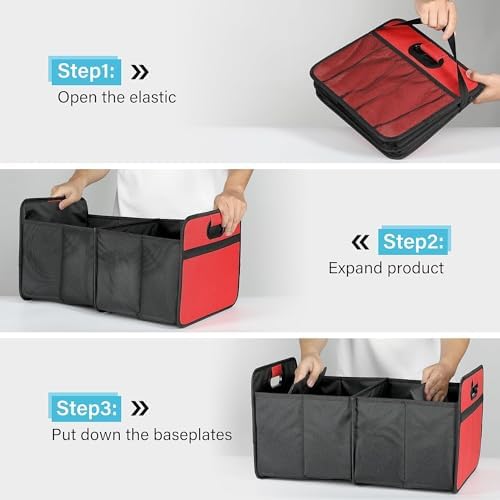 Simple Deluxe Trunk Organizer for Car/SUV/Truck, Collapsible 2 Compartment 50L - Image 7