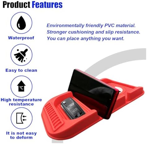Car Dashboard Anti-Slip Mat Cell Phone Holder, Double-Groove Sticky Gripping - Image 4