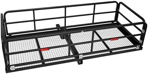 Trailer Hitch Cargo Rack, Folding Hitch Mount Cargo Carrier by Unknown