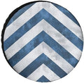Blue and White Chevron Spare Tire Cover Modern Chevron Wheel Tire Covers by HighonHi