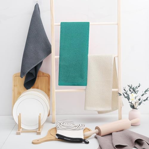 Homaxy 100% Cotton Waffle Weave Kitchen Dish Towels 12-Pack - Image 6