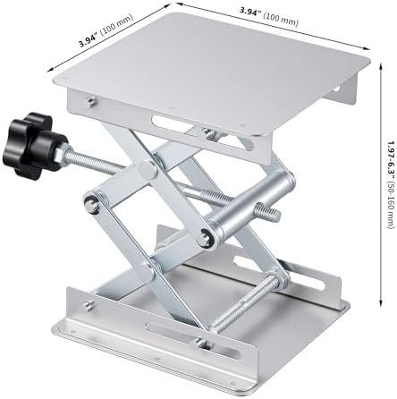 2 Pack Stainless Steel Lab Jack Stand 4x4, Mini Lab Scissor Jack Lift Table - Image 2
