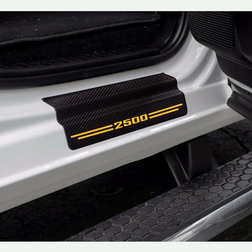 Car Accessories 4 Pcs Carbon Fiber Door Sill Scuff Plate Auto Door Entry Guard - Image 3