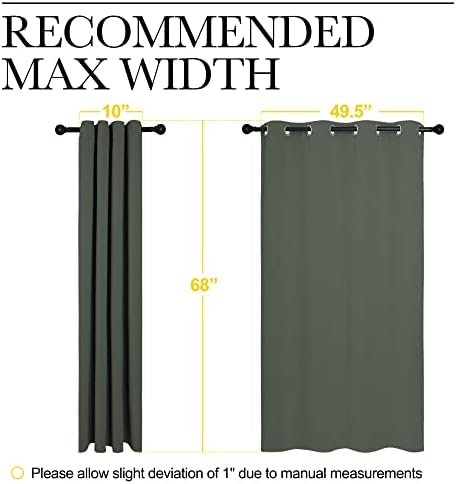 NICETOWN Dark Mallard Blackout Curtains - Image 7