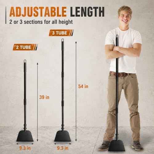 Garden Flat Shovel, 54 Inch Heavy Duty Ice Scraper Chopper - Image 2