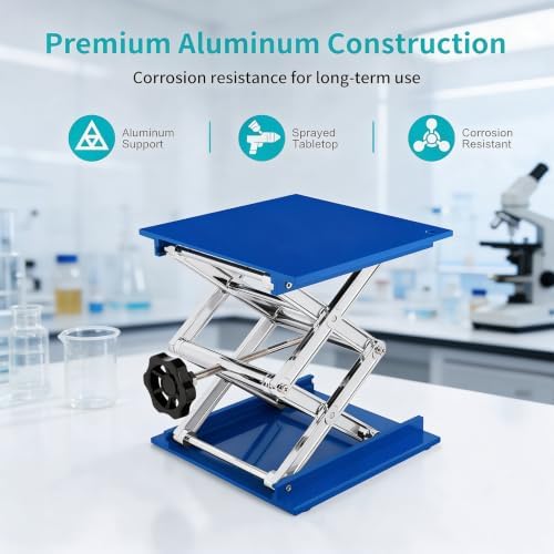 12inch x12inch Lab Jack Stand Platform, Anodized Aluminum Top Deck Laboratory - Image 5