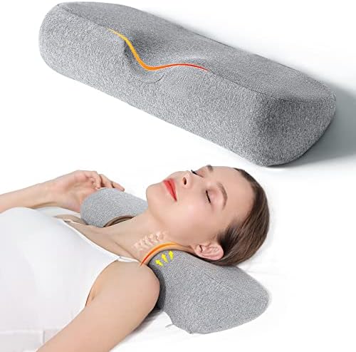 Cervical Neck Pillows for Pain Relief Sleeping, Memory Foam Neck Bolster Pillow by Cozyhealth