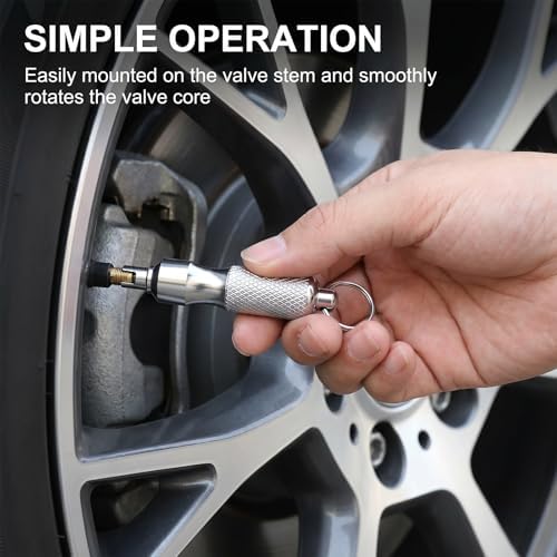 2Pcs Valve Core Removal Keychain, Portable Valve Stem Core Remover - Image 6
