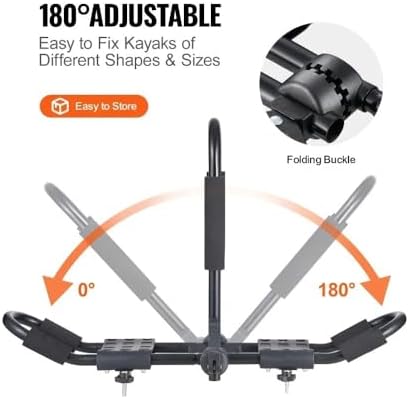 Roof Rack 1 Pair J-Bar Soft Roof Rack Top Mount Tie Down Carrier - Image 3