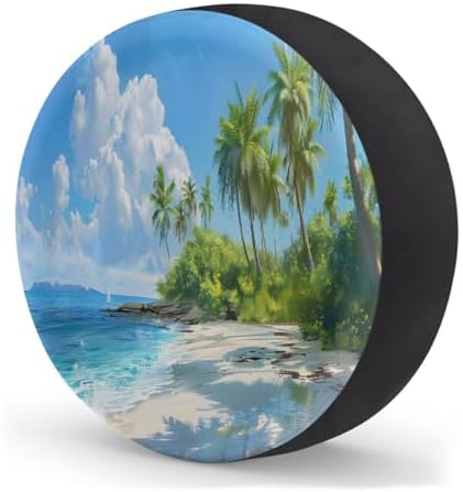 Summer Beach Sea Spare Tire Cover Dust-Proof Wheel Protector - Image 2
